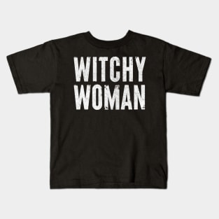 Witchy Woman / Faded Typography Design Kids T-Shirt